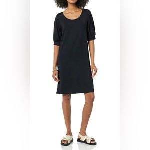 NWT Women’s Modal Puff Sleeve T-Shirt Dress in Black